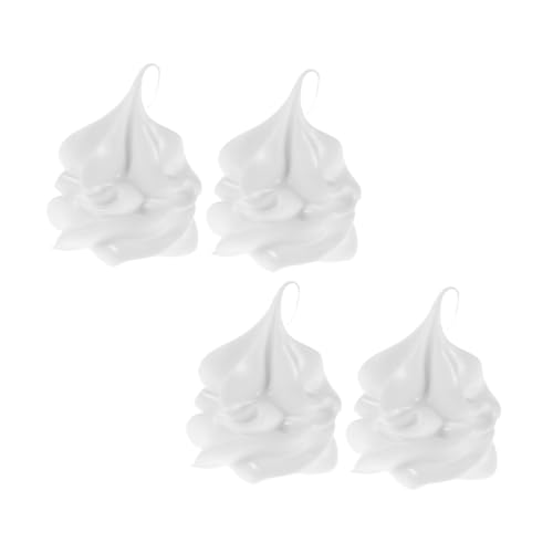 Toyvian 4 Stück Teiliges Realistische Dekorative Eiscreme Kugeln Simulation Künstliche Lebensmittelmodelle Langlebig Pflegeleicht Für Partyshop Vitrinen Präsentation Weiß von Toyvian