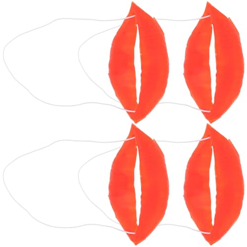 Toyvian 4 Stück Teiliges Rote Wurst Mund Requisiten aus Leichtem Lustiges Halloween Cosplay Zubehör für Karneval Maskerade Kostümparty und Fasching Praktische und Strapazierfähige von Toyvian