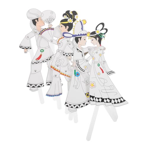 Toyvian 4 Stück Teiliges Shadow Puppet Bastelset Chinesische Traditionelle Schattenspielfiguren zum Selbermachen Kinderfreundlich DIY zum Bemalen Fördert Familienzusammenhalt und Toyvian 4 Stück Teiliges Shadow Puppet Bastelset Chinesische Traditionelle Schattenspielfiguren zum Selbermachen Kinderfreundlich DIY zum Bemalen Fördert Familienzusammenhalt und von Toyvian