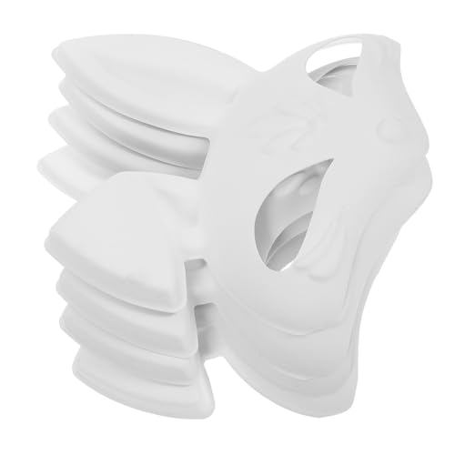 Toyvian 4 Stück Teiliges Weiße Kaninchenmasken aus PVC Leichte Bemalbare DIY Masken für Halloween Karneval Cosplay und Maskerade Unisex Komfortabel und Vielseitig Einsetzbar von Toyvian