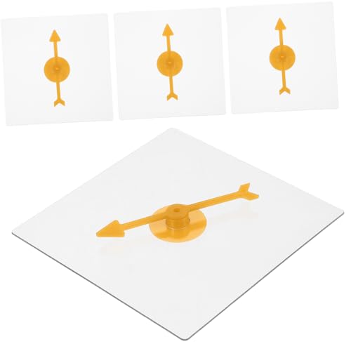 Toyvian 4 Stück Transparenter Mathe Spiele Mathematik Spiele Party Games Pädagogisches Mathematikspiel transparente Brettspielpfeil Turntable DIY-Zubehör Plastik von Toyvian