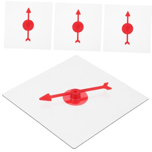 Toyvian 4 Stück Transparenter kinderspiele Spiele mathespiel brettspiele glücksspiel Plattenspieler plattenheber DIY transparente Brettspiel Pfeile Plastik rot von Toyvian