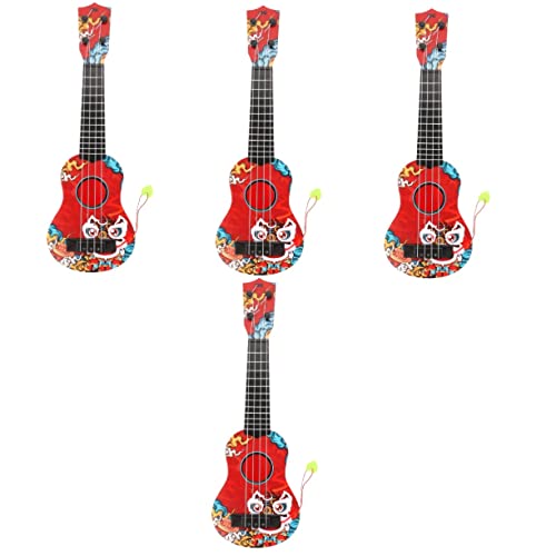 Toyvian 4 Stück Ukulele für Kinder kinderinstrumente Kinder musikinstrumente Modelle Kinderspielzeug Gitarrenspielzeug für Kinder Kinderinstrument Spielzeug Kann Spielen Saiteninstrument von Toyvian