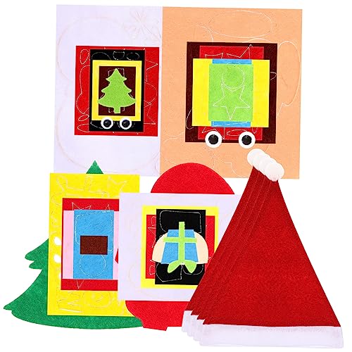 Toyvian 4 Stück Weihnachtsspielzeug Kopfbedeckung Für Die Weihnachtsfeier Materialien Für Weihnachtsmützen Weihnachtsfeier Liefert Weihnachtsmützen Selber Basteln Diy-hut-kits Nicht Gewebt von Toyvian