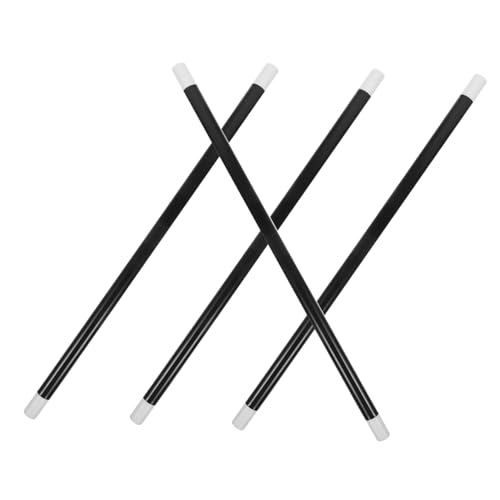 Toyvian 4 Stück Zauberstab Partygeschenk Trickstab Zauberstock Magisches Werkzeug Zauberspruch-Requisite Zauberer-Requisite Leistungsstab Taschenpersonal Kunststoffstab Black Plastik von Toyvian