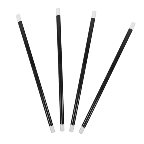 Toyvian 4 Stück Zauberstab Stöcke Trickstab Leistungskrücke Zauberspruch-Requisite Zauberstock würfelunterlage photostickomni Zaubertrick Taschenpersonal magisches Werkzeug Plastik Black von Toyvian