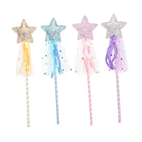 Toyvian 4 Stück Zauberstab Zauberstäbe für Mädchen Puppenflügel feenflügel Frauen Fairy Wand Toys игрушки для девочек Sternendesign Feenstab sternförmiger Feenstab Stoff Toyvian 4 Stück Zauberstab Zauberstäbe für Mädchen Puppenflügel feenflügel Frauen Fairy Wand Toys игрушки для девочек Sternendesign Feenstab sternförmiger Feenstab Stoff von Toyvian