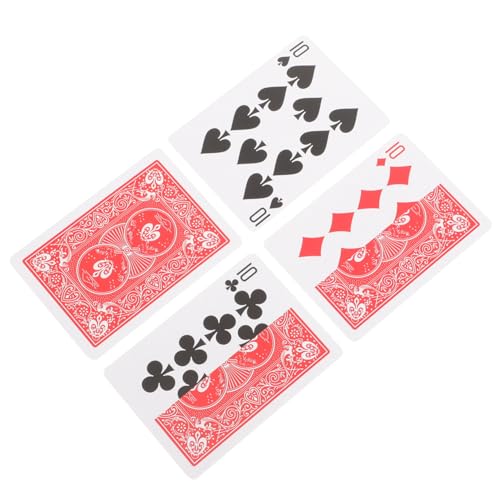 Toyvian 4 Stück pokerkarten Spielkarten Poker Cards Poker Sets Deck of Cards Tricks Requisiten Karten für Pokerspiele Pokerspiel für Party Kartenspiele Pokertisch Partykartenspiel Papier von Toyvian