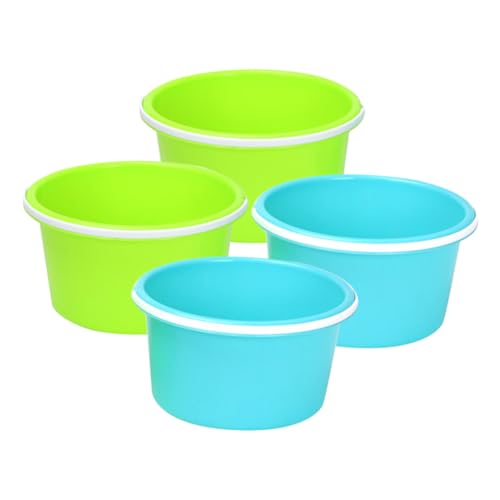 Toyvian 4 Teiliger Strandeimer Mit Griffen Sandeimer Für Bunter Strandeimer Garten Sandspielzeug Für Sandburg Eimer Set Sandbuddel Eimer Mehrzweckeimer Sandeimer von Toyvian