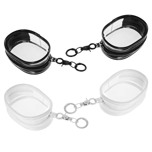 Toyvian 4-teilige Schutzhülle für Puppen: Durchsichtige Figuren-Displaytasche mit Schlüsselanhänger für Puppen – Transparente Spielzeug-Aufbewahrungstasche – Tragbarer Schlüsselanhängerbeutel von Toyvian