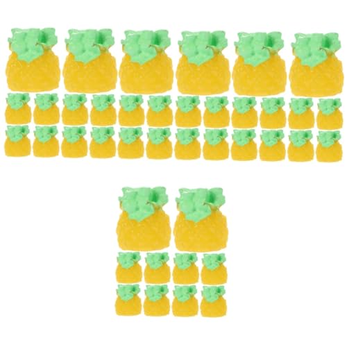 Toyvian 40 STK Minifrüchte Puppenhauszubehör Spielzeug für Kinder Miniaturen schmücken Modell mit dekorativen Früchten im Supermarkt Miniatur-Früchteschmuck Haushalt Dekorationen Snacks von Toyvian