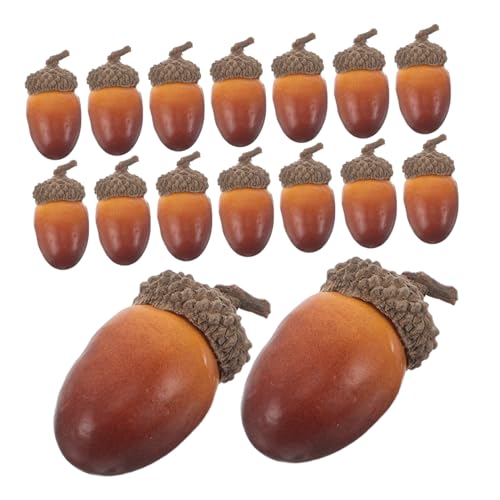 Toyvian 40 Stück Künstliche Eicheln Mit Kappe Realistische Dekoration Für DIY Basteln Hochzeit Weihnachtsfest Erntedank Tischdeko Zuhause Küche von Toyvian