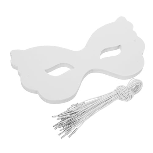 Toyvian 40 Stück Maske Von Kindern Gemalt Halloween Kostümmaske Masken Für Handwerk Maskerademaske Für Kostüm Maske Gesichtsmaske Selber Machen Mardi Gras Mask Weiß Papier von Toyvian