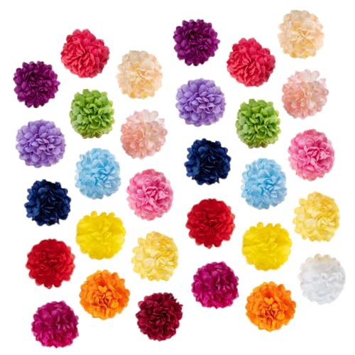 Toyvian 40 Stück Simulation Blumenköpfe Gefälschte Gänseblümchenköpfe Gewächshaus Blumen- Seidenblumenköpfe Zum Basteln Künstlicher Chrysanthemenkopf Anlage Gefälschte Chrysantheme Stoff von Toyvian