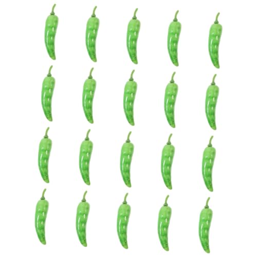 Toyvian 40 Stück Simulierte Paprika Modellpaprika Schaukasten Versorgung Chili Pfeffer Ornament Gefälschte Gemüsepaprika Chili Imitation Falsche Chili Künstliche Chili Bauernhaus von Toyvian