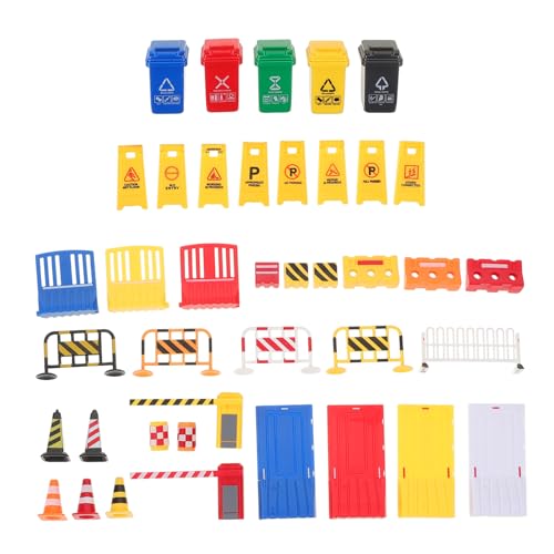 Toyvian 40 Stück Teiliges Straßenwarnschild Spielset aus Robustem Kunststoff Gelber Verkehrskegel Mülleimer und Zebrastreifen Signal Pädagogisches Lernspielzeug für Verkehrserziehung und Toyvian 40 Stück Teiliges Straßenwarnschild Spielset aus Robustem Kunststoff Gelber Verkehrskegel Mülleimer und Zebrastreifen Signal Pädagogisches Lernspielzeug für Verkehrserziehung und von Toyvian