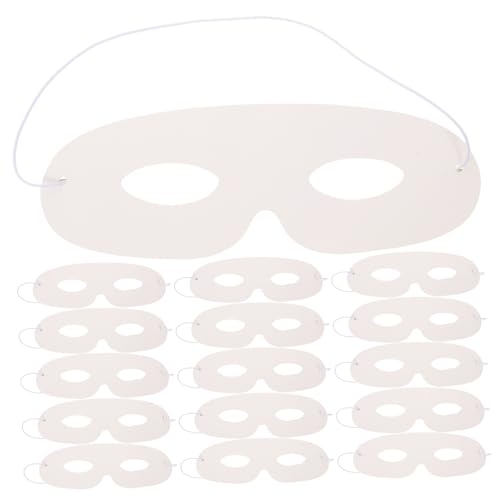 Toyvian 40 Stück Weiße Diy Masken aus Karton mit Elastischem Band Verstellbar und Bequem zum Bemalen und Gestalten Fördert Kreativität und Eltern Junge Mädchen Bindung für von Toyvian
