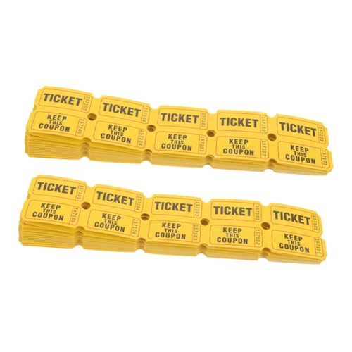 Toyvian 400stücke Raffle Tickets Gelbe Eintrittskarten Für Tombola-Events Wettbewerbe Spendenaktionen Und Preise Für Karnevals Und Feierlichkeiten Transparentes -System Toyvian 400stücke Raffle Tickets Gelbe Eintrittskarten Für Tombola-Events Wettbewerbe Spendenaktionen Und Preise Für Karnevals Und Feierlichkeiten Transparentes -System von Toyvian