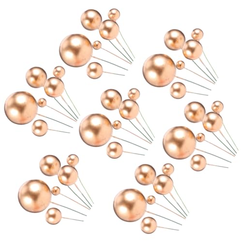 Toyvian 42 Stück Kugeln Kuchen Topper Ball Kuchen Picks DIY Kuchen Einsatz Topper Cupcake Topper Mini Luftballons Topper Schaumstoff Ball Dekorationen Für Geburtstagsfeier Babyparty von Toyvian