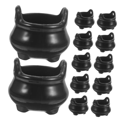 Toyvian 48 Stück Teiliges Mini Puppenhauskessel Set Schwarze Miniatur Cauldrons mit Henkel Detailreiche Halloween Dekorationen für Puppenhaus Vielseitig für Party Miniaturlandschaft und Toyvian 48 Stück Teiliges Mini Puppenhauskessel Set Schwarze Miniatur Cauldrons mit Henkel Detailreiche Halloween Dekorationen für Puppenhaus Vielseitig für Party Miniaturlandschaft und von Toyvian