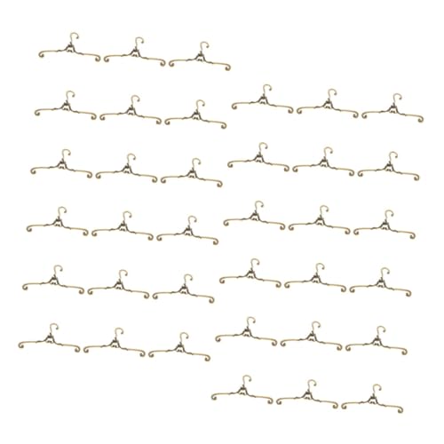 Toyvian 48 Stück Teiliges Miniatur Metall Kleiderbügel Vintage Stil für Puppenhaus Kleiderständer zur Stilvollen Aufbewahrung und Präsentation von Puppenkleidern und Outfits von Toyvian
