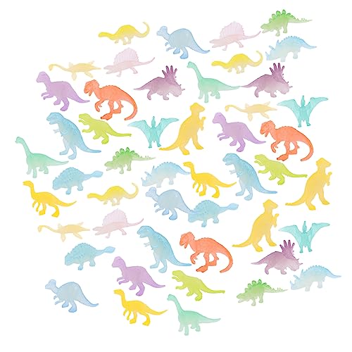 Toyvian 48st Leuchtender Kleiner Dinosaurier Kleines Modell Kleine Spielsachen Tauchfähig Leuchtendes Modell Seerosen Künstliches Grün Verstellbarer Lampenschirm Randbereich Pvc von Toyvian