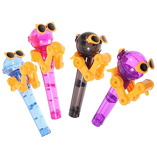 Toyvian 4Stücke Lollipop Halter Roboter für Lustige Dinosaurierform Kreatives Design Perfektes für Geburtstage und Feiertage von Toyvian