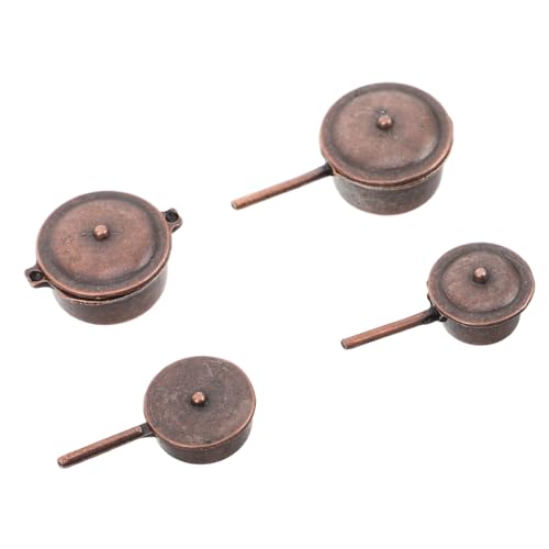 Toyvian 4er Set Puppenhaus -Topf -Set Mini-kochgeschirr Für Die Küche Puppenhaus-küche Mini-Herde Dekorative Simulationspfannen Minikocher Für Metall Dark Brown Toyvian 4er Set Puppenhaus -Topf -Set Mini-kochgeschirr Für Die Küche Puppenhaus-küche Mini-Herde Dekorative Simulationspfannen Minikocher Für Metall Dark Brown von Toyvian