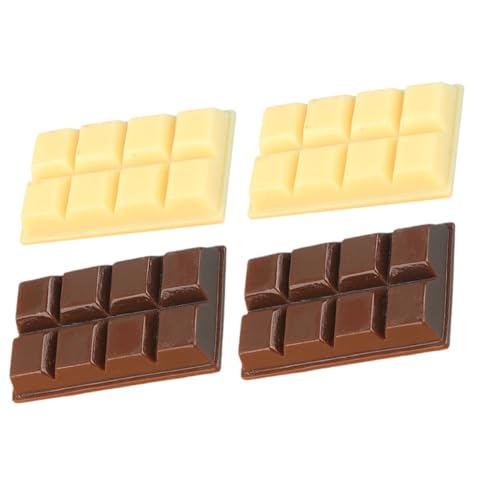 4er Set Realistische Fake Schokoladen Modelle Aus Resin, TäUschend Echte Schokoladen Deko FüR Zuhause, Hochzeit, Feiertage, Puppenhaus, Kaffeefarben & Weiß, 5.5*3.2*0.5cm 4er Set Realistische Fake Schokoladen Modelle Aus Resin, TäUschend Echte Schokoladen Deko FüR Zuhause, Hochzeit, Feiertage, Puppenhaus, Kaffeefarben & Weiß, 5.5*3.2*0.5cm von Toyvian