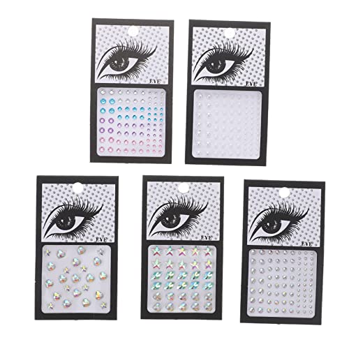 Toyvian 5 Blätter Strass-Aufkleber Clip-Ohrringe Sticker-Ohrringe für Mädchen Perle weihnachtsdeko Dekoration Weihnachten Sticker-Ohrringe für kleine Mädchen Ohrringe aufkleben Acryl von Toyvian