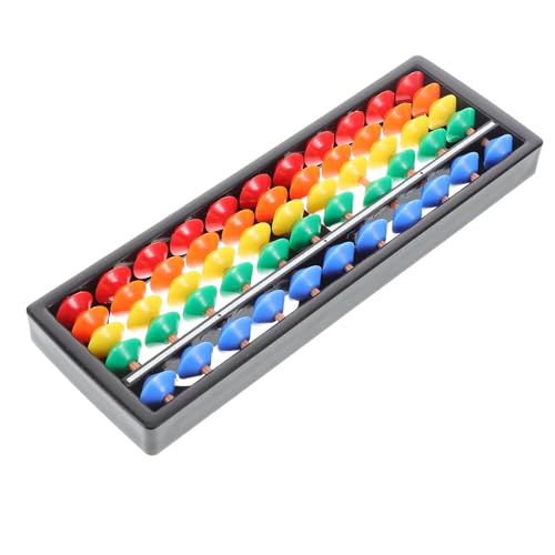 Toyvian 5 Farbabakus Abakus Perlen zählen Kleiner Abakus Abicus soroban Abakus für Chinesischer Abakus Abacus Perlen kein Knopf Mathematikzähler Abakus-Tool Plastik von Toyvian