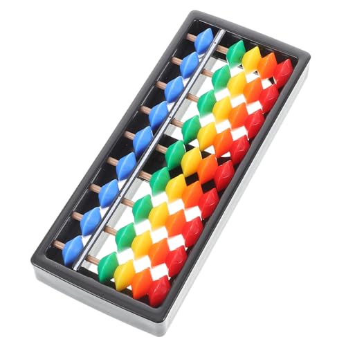 Toyvian 5 Farbabakus Abicus kein Knopf Kleiner Abakus Abacus Perlen Abakus für Perlen zählen Berechnen von Perlen Chinesischer Abakus Chinesischer Taschenrechner Abakus-Tool Plastik von Toyvian