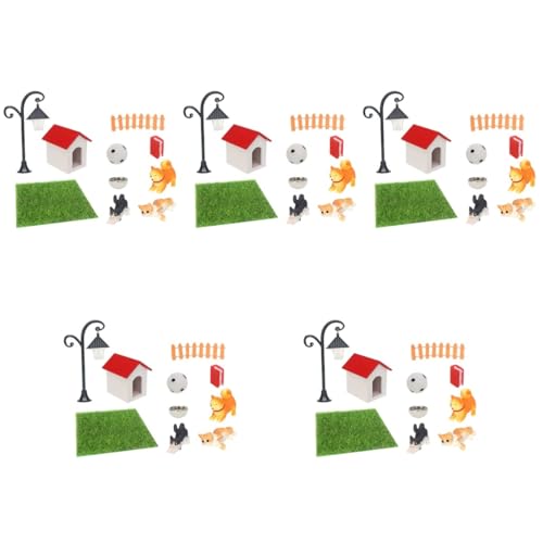 Toyvian 5 Sätze Mini-puppenhaus-zubehör Spielzeuge Dekorationen Schmücken Tierlaufstall Mini-Spielzeug Mini-hausdekoration Zum Selbermachen Puppenhaushandwerk Abs Komponente Miniatur von Toyvian