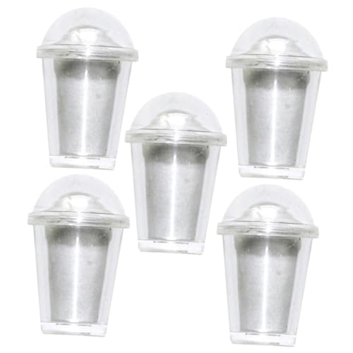 Toyvian 5 Sätze Miniatur Milchtee Becher Realistische Leere Mini Bubble Tea Tassen Puppenhaus Deko DIY Bastelzubehör Geeignet für Mikro-landschaften und Fotorequisiten von Toyvian