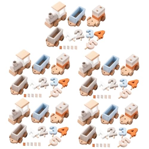 Toyvian 5 Sätze Zug holzspielzeug für educational toys kleinkinderspielzeug children toys Zahlenlernspielzeug Zahlenzug- hölzern Light Brown Toyvian 5 Sätze Zug holzspielzeug für educational toys kleinkinderspielzeug children toys Zahlenlernspielzeug Zahlenzug- hölzern Light Brown von Toyvian