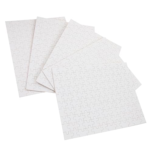 Toyvian 5 Satz Leeres Sublimationspuzzle Benutzerdefiniertes Puzzle Leere Puzzles Für Sublimation Wärmeübertragungs-rohling-Puzzle Individuelle Rätsel Rätsel Leeres Holzpuzzle Holz Weiß von Toyvian