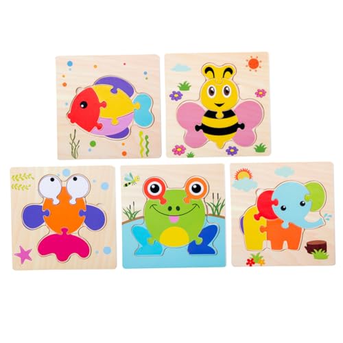 Toyvian 5 Stück 1 Satz pädagogisches Puzzle kinderpuzzle zabawki stymulujące rozwój für Vorschulkinder Puzzlematte Cartoon Holzpuzzles Puzzles aus Holz Bambus Toyvian 5 Stück 1 Satz pädagogisches Puzzle kinderpuzzle zabawki stymulujące rozwój für Vorschulkinder Puzzlematte Cartoon Holzpuzzles Puzzles aus Holz Bambus von Toyvian