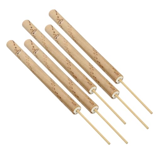 Toyvian 5 Stück Bambus Vogelpfeifen Simulierte Vogelrufe Musikinstrument für Erwachsene Sicheres Material Fördert Koordination und Musikliebhaberei von Toyvian