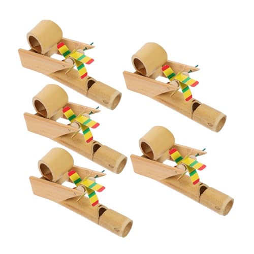Toyvian 5 Stück Bambus Vogelruf Pfeife Musikinstrumente für Naturbelassene Flöten für Kreative Klänge Fördert Hand Augen Koordination und Motorische Fähigkeiten von Toyvian