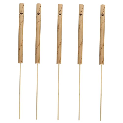 Toyvian 5 Stück Bambusflöte Vogelpfeife Anrufer Krachmacher Lerche Pfeifen Vogelpfeifeninstrument Kleine Vogelpfeife Mini-Musik-vogelflöte Musik Vogel von Toyvian