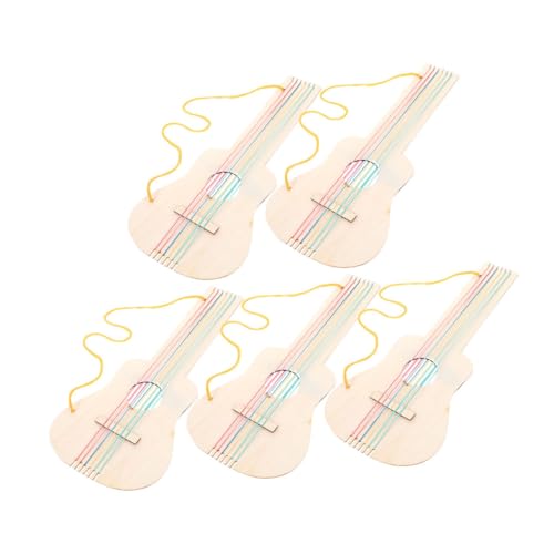 Toyvian 5 Stück DIY-Gitarre Bemalen Akustikgitarre Gitarre Klein Und DIY Unvollendete Gitarre DIY-Musikinstrument Herstellen Unfertige Gitarre Zum Selbermachen Holz Khaki von Toyvian