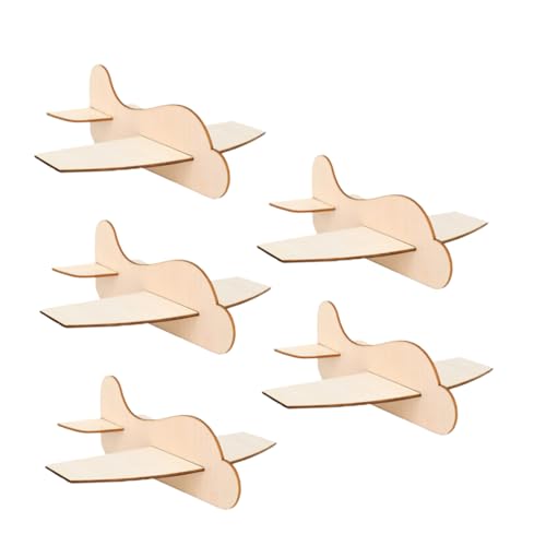 Toyvian 5 Stück Graffiti - Flugzeug aus Holz holzbausatz Holzflugzeug Holzspielzeug zum Basteln Flugzeug basteln Fix Modellflugzeug DIY - Flugzeugmodelle Holzhandwerk unvollendet Linde Beige Toyvian 5 Stück Graffiti - Flugzeug aus Holz holzbausatz Holzflugzeug Holzspielzeug zum Basteln Flugzeug basteln Fix Modellflugzeug DIY - Flugzeugmodelle Holzhandwerk unvollendet Linde Beige von Toyvian