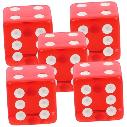 Toyvian 5 Stück Großes Würfelsieb Klare Partywürfel Tischspielwürfel Spiel Würfelspiel 6 Seiten Transparente -layouts Zum Glücksspiel Acryl Rot Toyvian 5 Stück Großes Würfelsieb Klare Partywürfel Tischspielwürfel Spiel Würfelspiel 6 Seiten Transparente -layouts Zum Glücksspiel Acryl Rot von Toyvian
