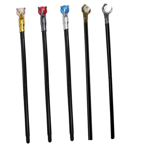 Toyvian 5 Stück Halloween Zauberstab Party Kostüm Requisiten Halloween Gehstock Spazierstöcke Hexen Cosplay Zubehör Kombination Zusammenklappbar Halloween Bastel Cosplay Stock von Toyvian