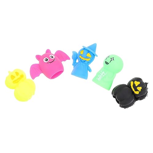 Toyvian 5 Stück Halloween-fingerpuppen-Spielzeug, Cartoon-Puppe, Fingerpuppen-stifthüllen Toyvian 5 Stück Halloween-fingerpuppen-Spielzeug, Cartoon-Puppe, Fingerpuppen-stifthüllen von Toyvian