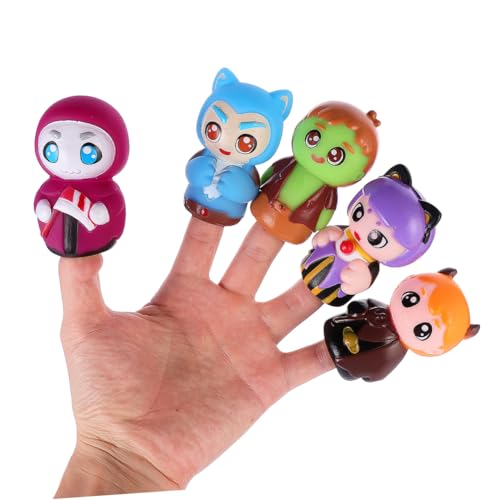 Toyvian 5 Stück Halloween-fingerspielzeug Spielzeuge Kinderspielzeug Puppentrage Spielsachen Mini-Halloween-Modell Marionetten Handpuppe Puppen Lernspielzeug PVC von Toyvian