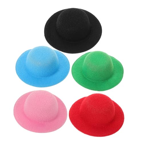Toyvian 5 Stück Kleiner Zylinderhut Kleiner Haustierhut Winziger Haustierhut Hunde Mini Zubehör Kleintierhut Puppen Dekorationshut DIY Zylinderhut DIY Basteldekorationen von Toyvian