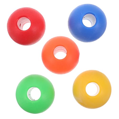 Toyvian 5 Stück Kletterseil Zum Fangen des Balls Farbige Holzperlen Zum Basteln Perlen Mit Großem Loch Angelschnurperlen Stopper Zum Angeln Kabelstopper Aus Kunststoff von Toyvian