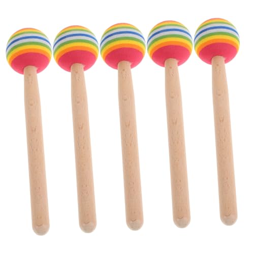Toyvian 5 Stück Lollipop-Trommelstöcke Holzschlägel Musikalisches für Holzgriffe für Kinderpercussion Musikinstrumente für Kleinkinder Schlägel Perkussion Schwamm Toyvian 5 Stück Lollipop-Trommelstöcke Holzschlägel Musikalisches für Holzgriffe für Kinderpercussion Musikinstrumente für Kleinkinder Schlägel Perkussion Schwamm von Toyvian
