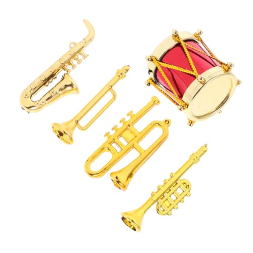 Toyvian 5 Stück Mini Instrument Ornament Musikinstrumente Miniatur Musikalisches Puppenhaus Mini Puppenhaus Mini Instrument Mini Instrument Klarinetteninstrument Kunststoff von Toyvian